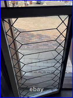 SG 4319 antique picket fence style Leaded glass window 23.5 x 40.5