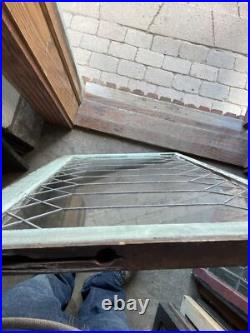 SG 4319 antique picket fence style Leaded glass window 23.5 x 40.5