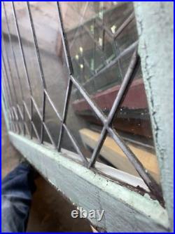 SG 4319 antique picket fence style Leaded glass window 23.5 x 40.5