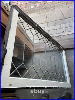 SG 4319 antique picket fence style Leaded glass window 23.5 x 40.5