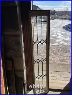 SG 4323 antique leaded glass window 13.25 x 65