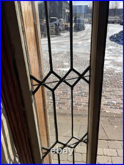 SG 4323 antique leaded glass window 13.25 x 65
