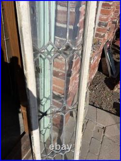 SG 4323 antique leaded glass window 13.25 x 65