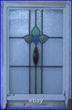 SIMPLE ABSTRACT MIDSIZE ENGLISH LEADED STAINED GLASS WINDOW 17 3/4 x 27 1/4 SIMPLE ABSTRACT MIDSIZE ENGLISH LEADED STAINED GLASS WINDOW 17 3/4 x 27 1/4