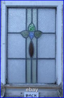 SIMPLE ABSTRACT MIDSIZE ENGLISH LEADED STAINED GLASS WINDOW 17 3/4 x 27 1/4 SIMPLE ABSTRACT MIDSIZE ENGLISH LEADED STAINED GLASS WINDOW 17 3/4 x 27 1/4