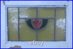 SIMPLE ABSTRACT OLD ENGLISH LEADED STAINED GLASS WINDOW 20 1/4 x 14