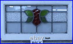 SIMPLE FLORAL MIDSIZE OLD ENGLISH LEADED STAINED GLASS WINDOW 24 1/4 x 14 SIMPLE FLORAL MIDSIZE OLD ENGLISH LEADED STAINED GLASS WINDOW 24 1/4 x 14