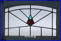 SIMPLE GEOMETRIC MIDSIZE OLD ENGLISH LEADED STAINED GLASS WINDOW 26 1/4 x 18 SIMPLE GEOMETRIC MIDSIZE OLD ENGLISH LEADED STAINED GLASS WINDOW 26 1/4 x 18