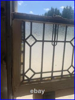 SMALL ANTIQUE STAINED GLASS WINDOW 22.5 x 20.5 ARCHITECTURAL SALVAGE SMALL ANTIQUE STAINED GLASS WINDOW 22.5 x 20.5 ARCHITECTURAL SALVAGE