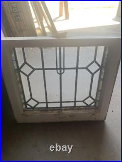 SMALL ANTIQUE STAINED GLASS WINDOW 22.5 x 20.5 ARCHITECTURAL SALVAGE SMALL ANTIQUE STAINED GLASS WINDOW 22.5 x 20.5 ARCHITECTURAL SALVAGE