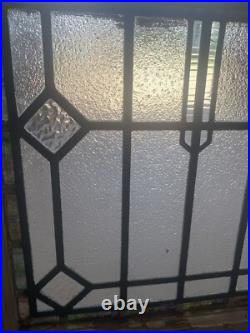 SMALL ANTIQUE STAINED GLASS WINDOW 22.5 x 20.5 ARCHITECTURAL SALVAGE SMALL ANTIQUE STAINED GLASS WINDOW 22.5 x 20.5 ARCHITECTURAL SALVAGE