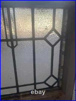 SMALL ANTIQUE STAINED GLASS WINDOW 22.5 x 20.5 ARCHITECTURAL SALVAGE SMALL ANTIQUE STAINED GLASS WINDOW 22.5 x 20.5 ARCHITECTURAL SALVAGE