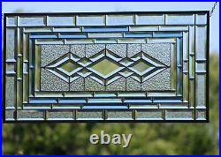 SPECTRUM Beveled Stained Glass Window Panel-Sidelight /Transom-34 7/8-18 3/4