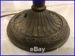 Salem Brothers Arts Craft Mission Leaded Glass Bradley/Hubbard Era Lamp 23
