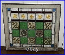 Set(2) Antique Restored Fired Stained Wavy Glass Windows Bronx Ny Orphanage 1902