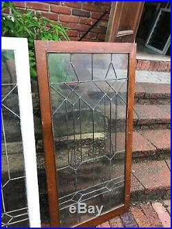 Sg 2893 3 Avail Priced Each Antique leaded glass window cabinet door 24x 48