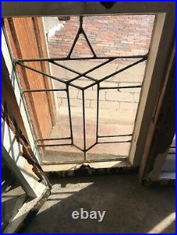 Sg 3121 4available price each leaded glass window Antique 21.5 x 16.5 W