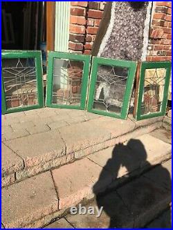 Sg 3121 4available price each leaded glass window Antique 21.5 x 16.5 W