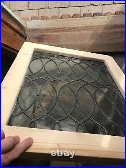 Sg 3203 Antique leaded glass window 22.75 x 27H