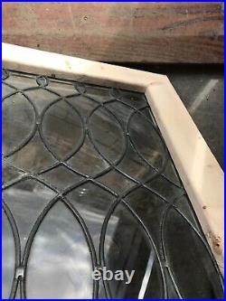 Sg 3203 Antique leaded glass window 22.75 x 27H