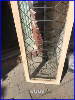 Sg 3446 Newly constructed leaded glass window in new frame 14 x 56