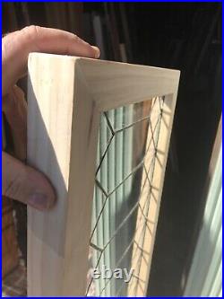Sg 3446 Newly constructed leaded glass window in new frame 14 x 56