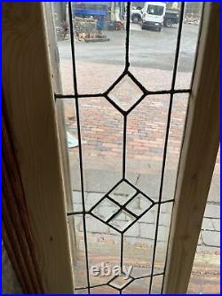 Sg 3683 Antique Leaded And Beveled And Glass Window 14.75 X 46.75