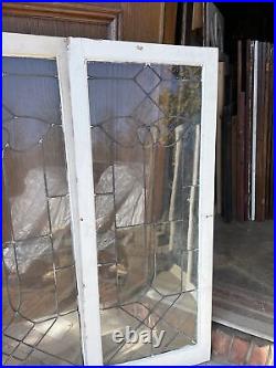 Sg 3934 4 av price ea antique lead glass bookcase window 19 x 48. 25