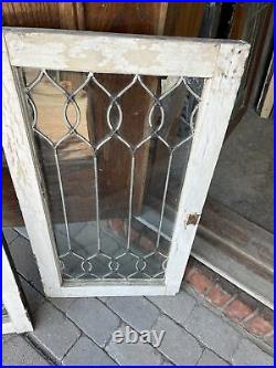 Sg 4040 av Price each antique Leaded glass window 18.5 x 32.5