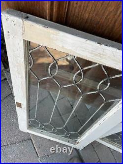 Sg 4040 av Price each antique Leaded glass window 18.5 x 32.5