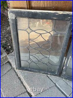 Sg 4044 2 av Price each antique Leaded Glass Window 21.5 x 28.5
