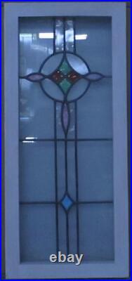 Simple Abstract Midsize Old English Leaded Stained Glass Window 13 X 28.75 Simple Abstract Midsize Old English Leaded Stained Glass Window 13 X 28.75