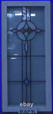 Simple Abstract Midsize Old English Leaded Stained Glass Window 13 X 28.75 Simple Abstract Midsize Old English Leaded Stained Glass Window 13 X 28.75