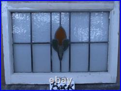 Simple Abstract Midsize Old English Leaded Stained Glass Window 25.5 X 18.5