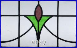Simple Abstract Old English Leaded Stained Glass Window 18.5 X 13.25