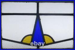 Simple Abstract Old English Leaded Stained Glass Window 18 X 13.25