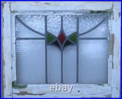 Simple Abstract Old English Leaded Stained Glass Window 20.5 X 16.25