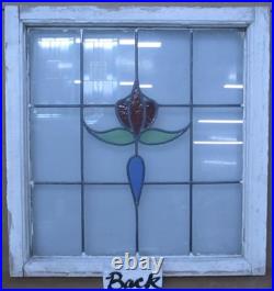 Simple Floral Midsize Old English Leaded Stained Glass Window 23.5 X 24.75 Simple Floral Midsize Old English Leaded Stained Glass Window 23.5 X 24.75