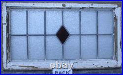 Simple Geometric Large Old English Leaded Stained Glass Window 31.25 X 18.25