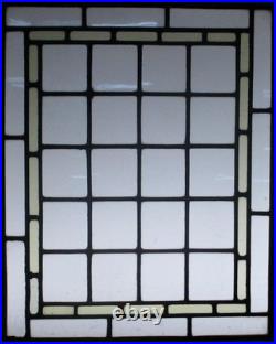 Simple Geometric Midsize Old English Leaded Stained Glass Window 20.75 X 25.75