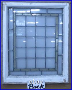 Simple Geometric Midsize Old English Leaded Stained Glass Window 20.75 X 25.75
