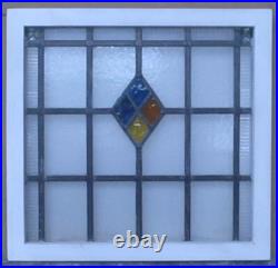 Simple Geometric Midsize Old English Leaded Stained Glass Window 23 X 21.75