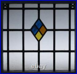 Simple Geometric Midsize Old English Leaded Stained Glass Window 23 X 21.75