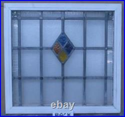 Simple Geometric Midsize Old English Leaded Stained Glass Window 23 X 21.75