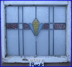 Simple Geometric Midsize Old English Leaded Stained Glass Window 26.75 X 23.75