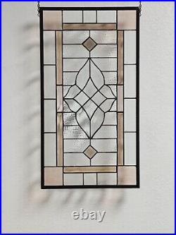 Sophistiction Beveld Stained Glass Window Panel-26 5/8x 14 5/8