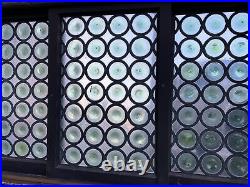 Spanish Stainglass? Rondelle glass window 70x38 Leaded Glass