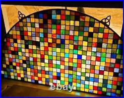 Stained Glass Arch Window 35.5 x 18, Stunning