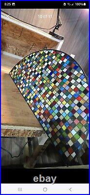 Stained Glass Arch Window 35.5 x 18, Stunning