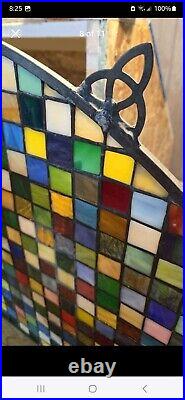 Stained Glass Arch Window 35.5 x 18, Stunning